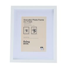 Living & Co Everyday Photo Frame White 5in x 7in