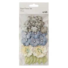 Uniti Blues Paper Flower Set 30 Pack
