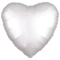 Anagram 45cm Satin Heart White
