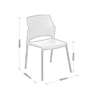 Eden Punch Chair Navy with Black 4 leg Frame