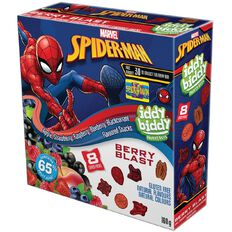 Marvel Spiderman Iddy Biddy Fruit Snacks 8 Snack Packs 160g