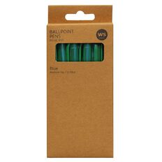 WS Sprint Grip Ballpoint Pens Blue Mid 12 Pack