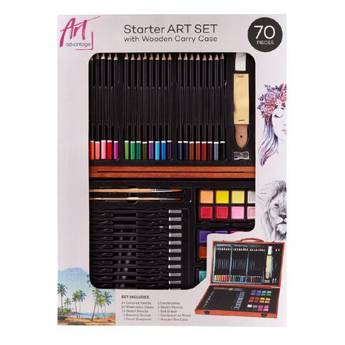 Jasart Art Advantage Starter Set With Wooden Carry Case 70 Pieces Jasart Art Advantage Starter Set With Wooden Carry Case 70 Pieces