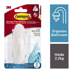 Command Shower Caddy, Clear Frosted, 1-Caddy, 4-Water Resistant Strips,  Organize Damage-Free