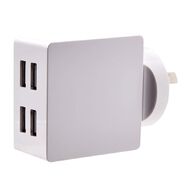 Tech.Inc Quad USB Wall Charger 4.8A White