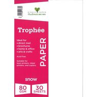 Trophee Paper 80gsm Snow White A4 30 Pack