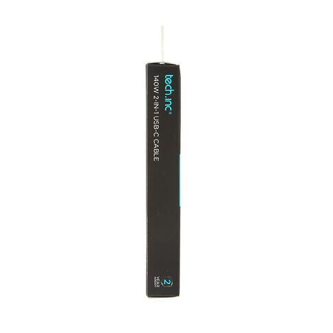 Tech.Inc 140W 2in1 USB-C Cable 1m Black