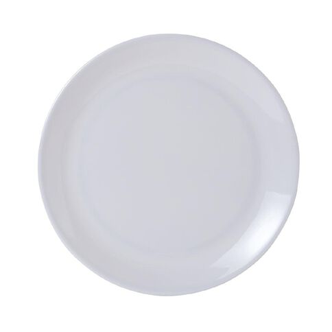 Living & Co Melamine Dinner Plate Reusable White 4 Pack