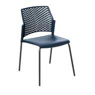 Eden Punch Chair Navy with Black 4 leg Frame
