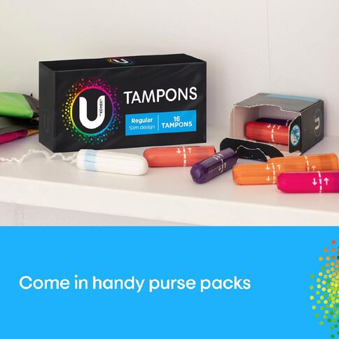 U By Kotex Regular Tampons 16 Pack