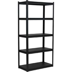 Precision Firstline Flatpack Screwless Steel Shelving 1800h Black