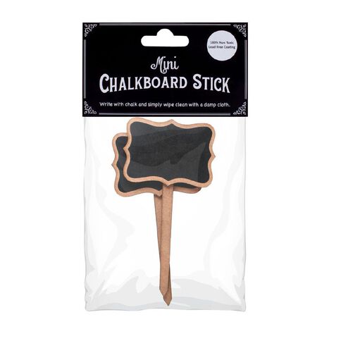 Mini Chalkboard Tabletop SignPlanter Stick Braces W 3.25 X H6
