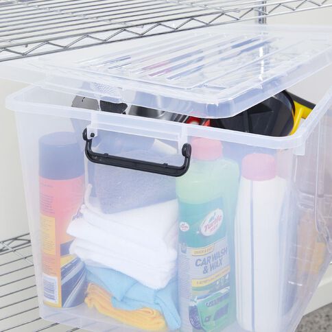 Living & Co Rolling Organiser 62L Clear