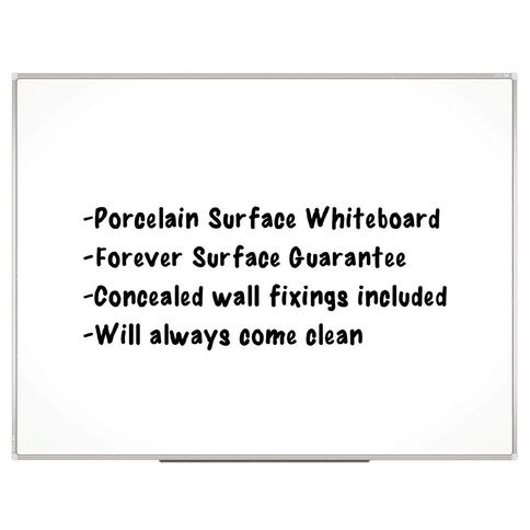 Boyd Visuals Porcelain Whiteboard White 600mm x 400mm White