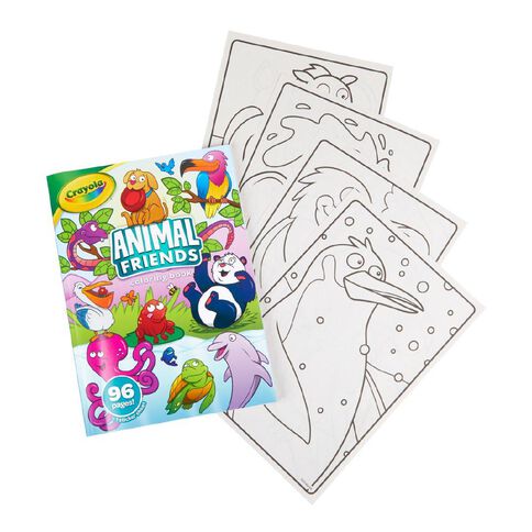 Crayola 96 Page Coloring Book with Stickers Animal Friends