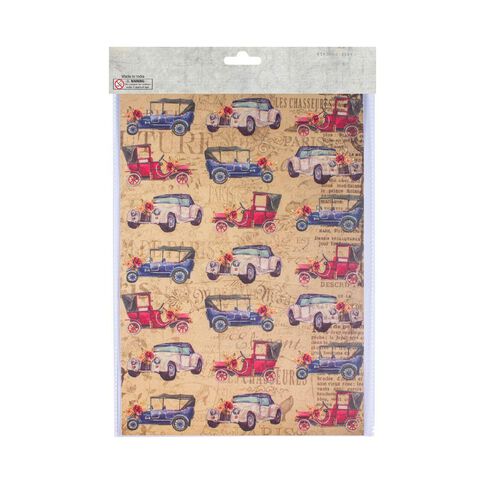 Decoupage Paper A4 Size 4Sheets Little Birdie Multicoloured
