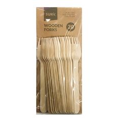 SURV. Wooden Forks Natural 20 Pack