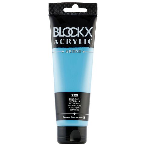 BLOCKX Acrylic Tube 120ml Fluro Blue Blue