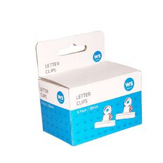 WS Letter Clips 38mm 6 Pack Chrome