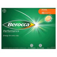 Berocca Energy Vitamin B & C Orange Flavour Effervescent Tablets 45 Pack