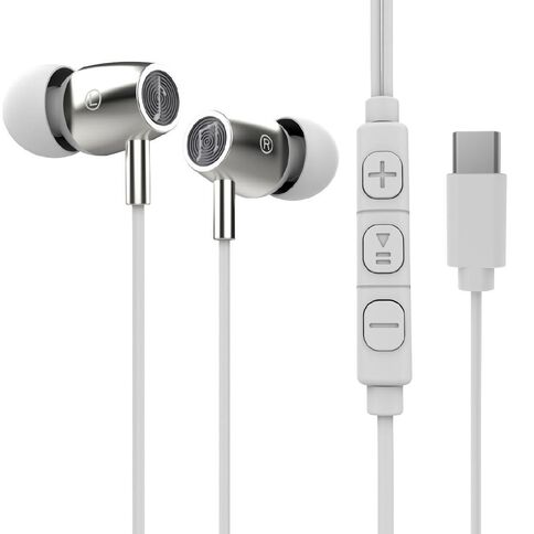 Veon In Ear USB-C Earphones with Microphone VNA06SLV Silver