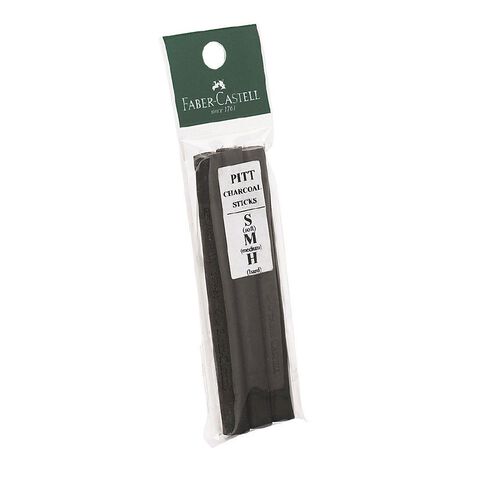Faber-Castell Pitt Charcoal Sticks Soft Medium Hard 3 Pack