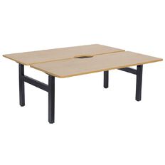 Emerge Back to Back W1800 x 800 Black Legs Beech Top