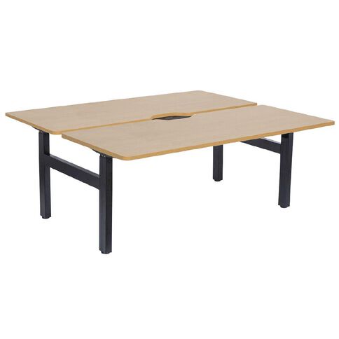 Emerge Back to Back W1800 x 800 Black Legs Beech Top