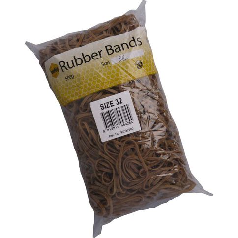Marbig Rubber Bands 500g #32 Brown