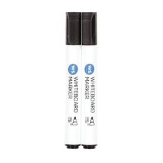 WS Whiteboard Markers Chisel 2 Pack Black