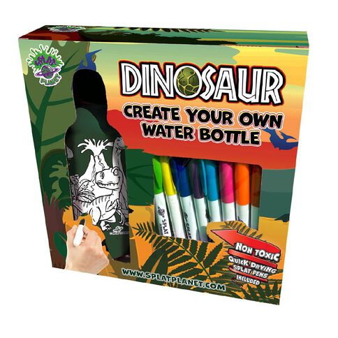 Splat Planet Create Your Own Water Bottle Dinosaurs