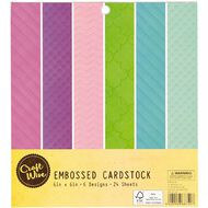 Uniti Value Cardstock Embossed 6in x 6in 24 Sheets