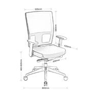 Media Ergo Mesh Highback Chair with Arms Black