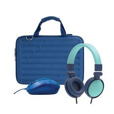 14inch  Hard Shell Bundle with Mouse and Headphones Blue