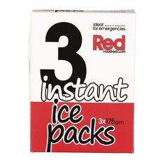 Red Instant Ice Pack 3 Pack