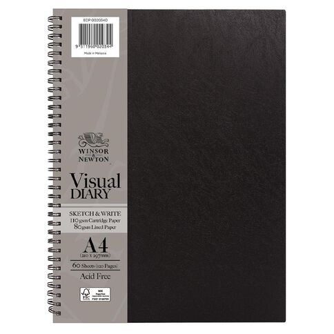 Winsor & Newton Visual Diary Sketch & Write 110gsm A4 60 Sheets