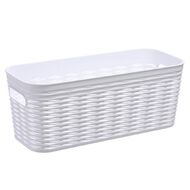 Living & Co Narrow Wave Storage Bin White 5L