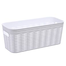Living & Co Narrow Wave Storage Bin White 5L
