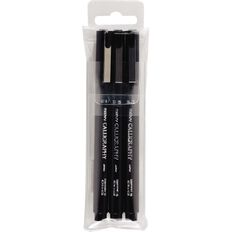 MARVY Calligraphy Pens Black 3 Pack