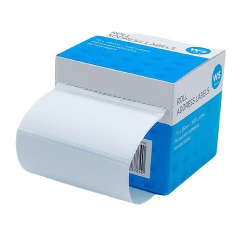 WS Address Labels On A Roll Handwritable 70mm x 36mm 500 Labels