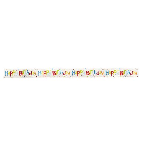 Artwrap Happy Birthday Foil Banner 12.5cm x 180cm
