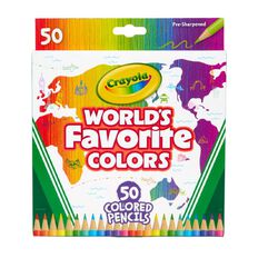 Crayola World's Favourite Colours Pencils 50 Pack