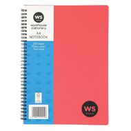 WS Notebook PP Wiro 200 Pages Soft Cover Red Red Mid A4