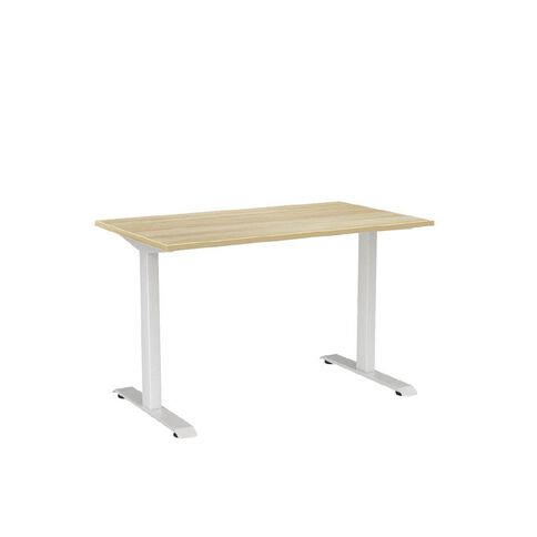 Knights Haven Fixed Single Sided Desk Frame with Atlantic Oak Top