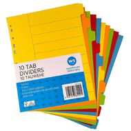 WS 10 Tab X Wide Coloured Divider