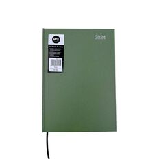 WS Week To Date Diary 2024 Sage Sage/Navy A4