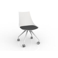 Luna White Grey Chair Charcoal