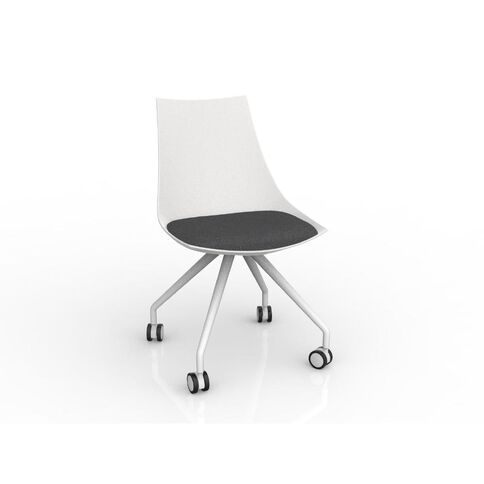 Luna White Grey Chair Charcoal