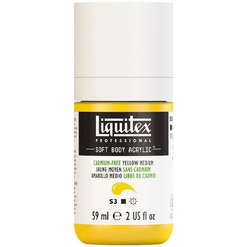 Liquitex Soft Body S3 Acrylic Paint Cadmium Free Medium Yellow