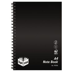 Spirax Notebook Spiral PP P595A 240 Pages Black A4